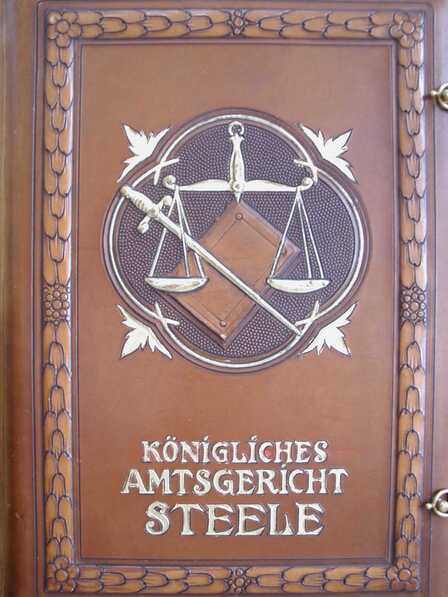 Gedenkbuch des Amtsgerichts Essen-Steele aus der Gründerzeit